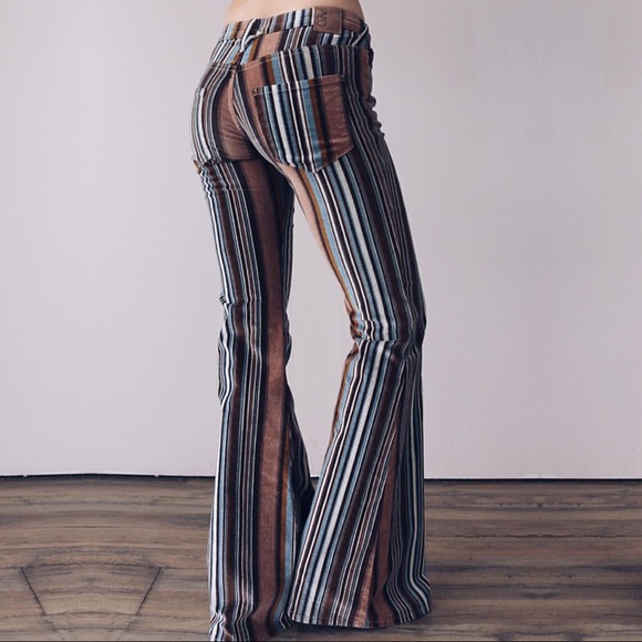 PYLO Pants - PYLO CORDUROY BELL BOTTOMS STRIPED 70’s Style
